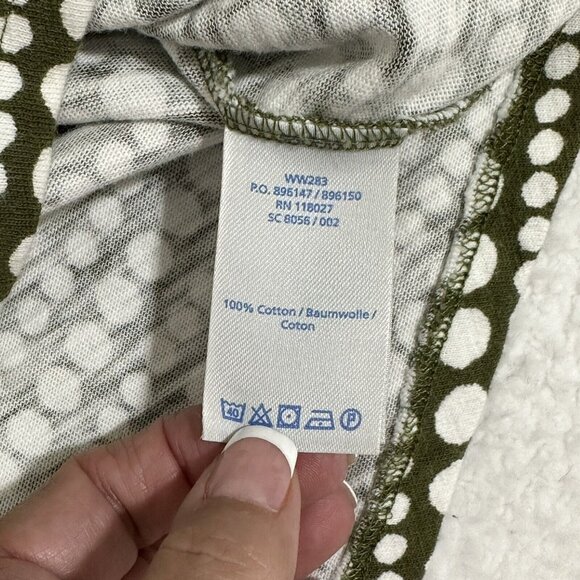 Boden Women's Sleeveless Midi Shirt Dress Pockets Tie Belt Size 10L Olive White - Picture 8 of 9